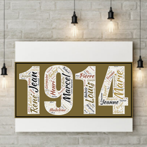 Affiche Prénoms Année 1914