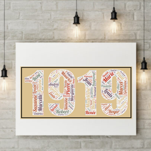 Affiche Prénoms Année 1919