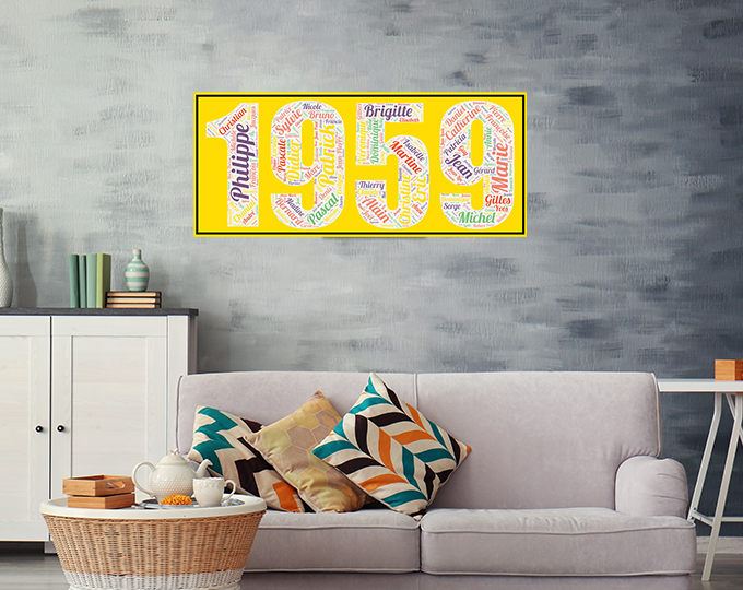 Affiche Prénoms Année 1959