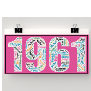 Affiche Prénoms Année 1961