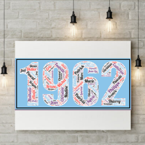 Affiche Prénoms Année 1962