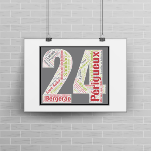 Affiche département de la Dordogne - 24