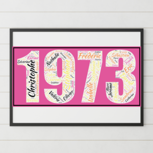 Affiche Prénoms Année 1973