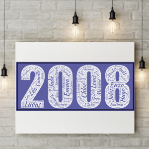 Affiche Prénoms Année 2008