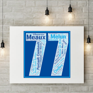 Affiche département Seine et Marne - 77