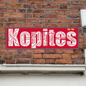 Affiche Liverpool FC - Kopites -Années 80