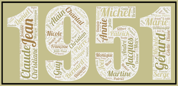 Affiche Prénoms Année 1951-v5