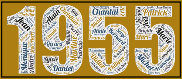 Affiche Prénoms Année 1955-v4