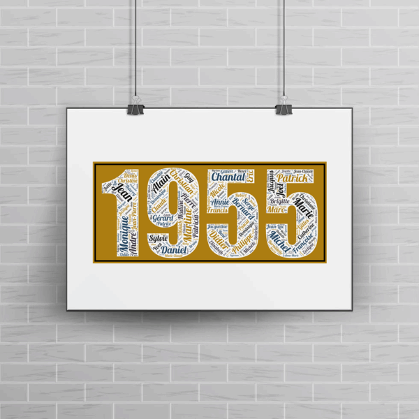 Affiche Prénoms Année 1955-v4 – Image 3