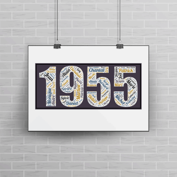 Affiche Prénoms Année 1955-v5