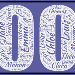 Affiche Prénoms Année 2008 - v1