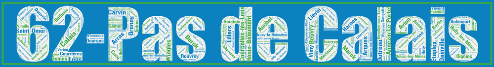 Affiche département Pas de Calais +62 - v1