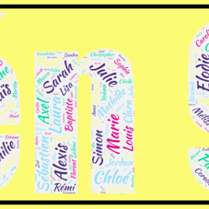 Affiche Prénoms Décennie 90 - Gén 90 v5