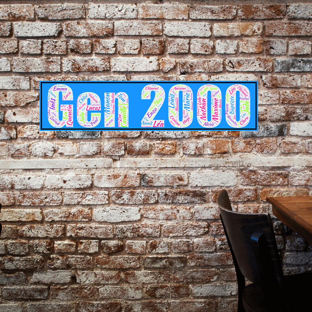 Affiche Prénoms Décennie 2000 - Gen 2000