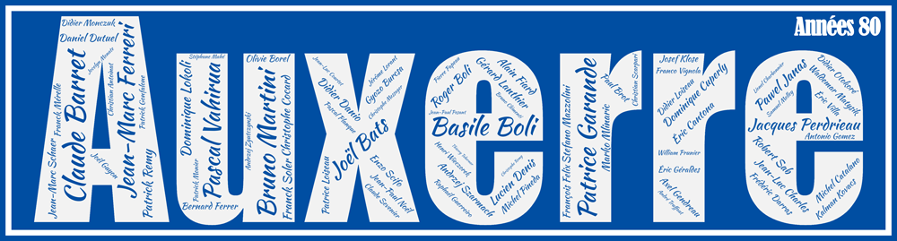 Affiche AJ Auxerre - Années 80 - v1