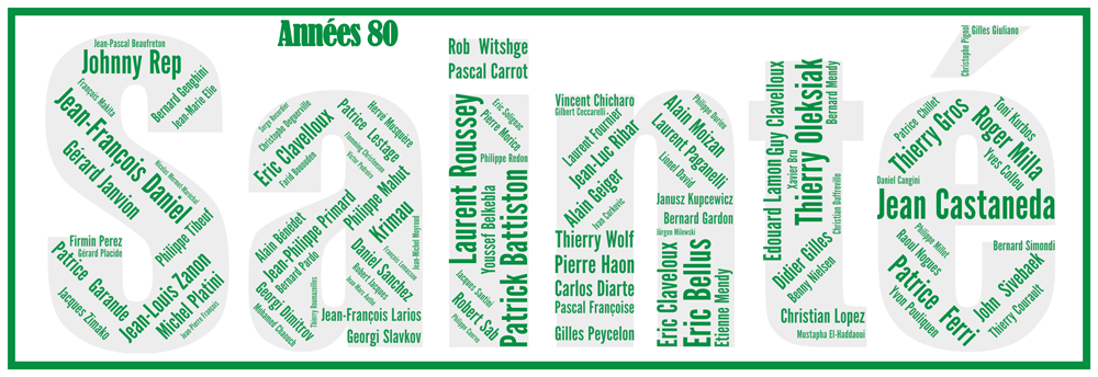 Affiche AS Saint-Etienne - Sainté - Années 80 - v2