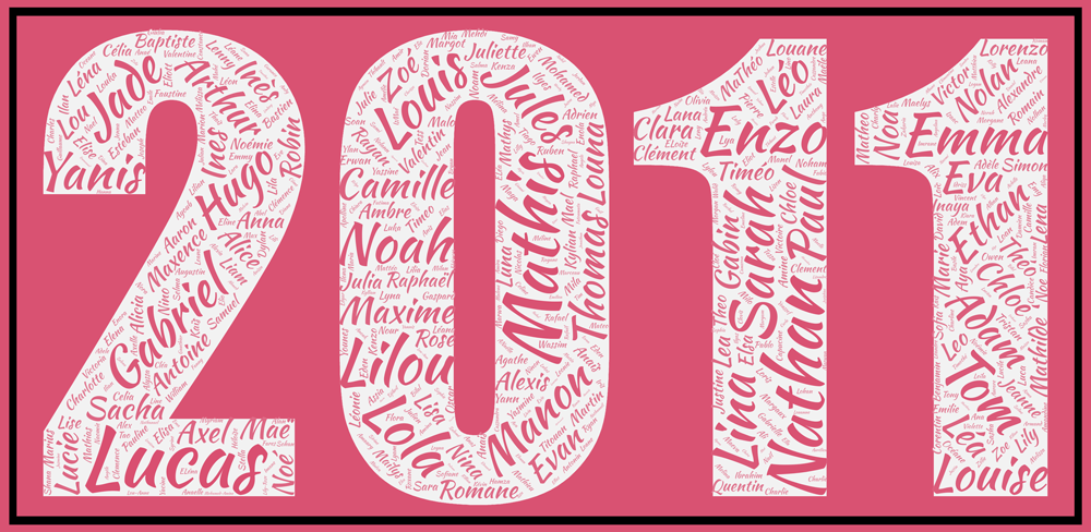 Affiche Prénoms Année 2011 - v1
