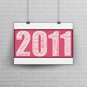 Affiche Prénoms Année 2011
