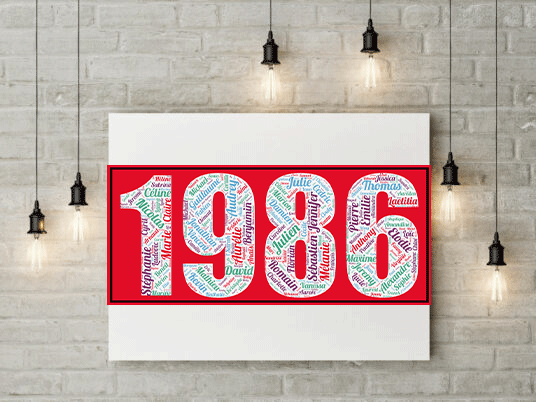 Affiche Prénoms Année 1976