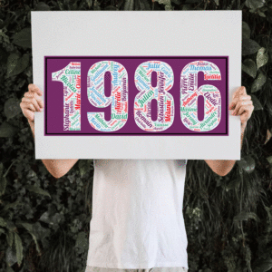 Affiche Prénoms Année 1986