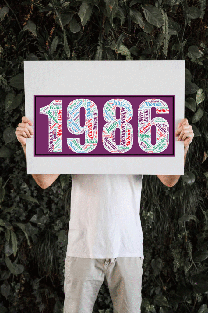 Affiche Prénoms Année 1986