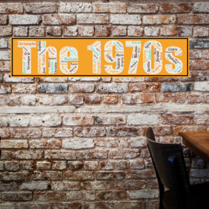 Affiche Prénoms Décennie 1970 - The 1970s