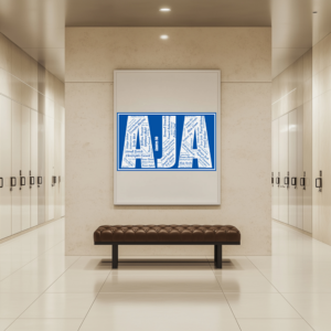 Affiche AJ Auxerre -AJA - Années 80 -