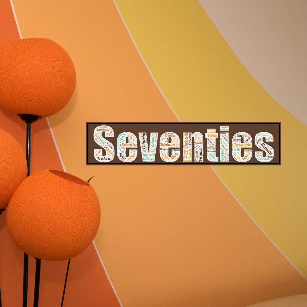 Affiche Prénoms Décennie 1970 - Seventies