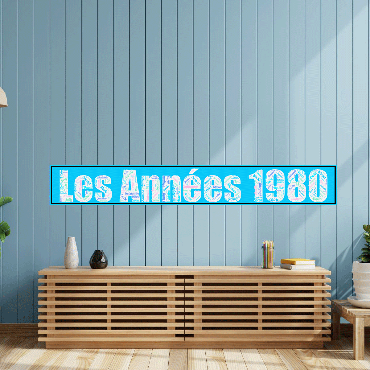 Affiche Prénoms Décennie 1980 - Les Années 1980