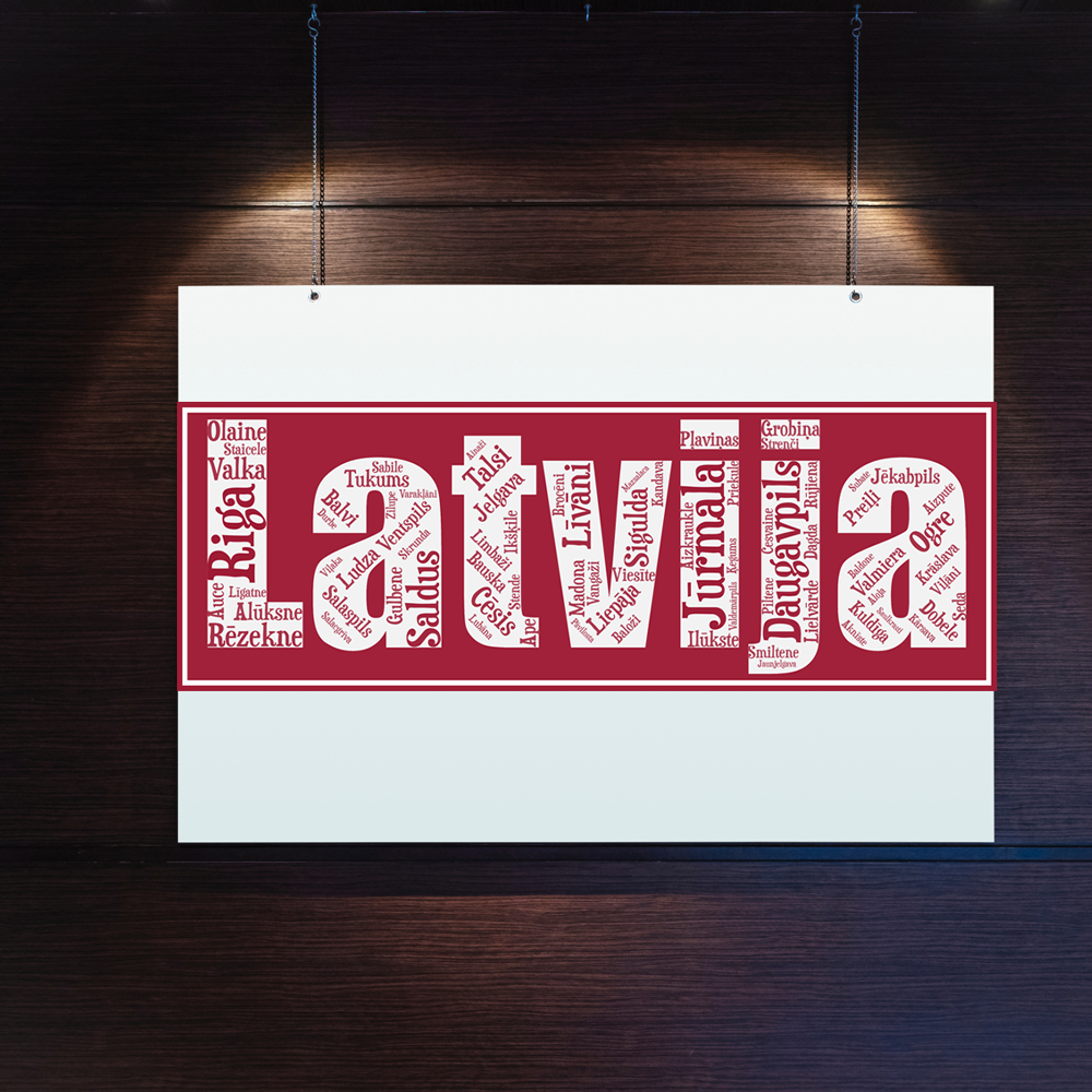 Affiche Lettonie - Latvija