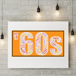 Affiche Prénoms Décennie 1960 - '60s